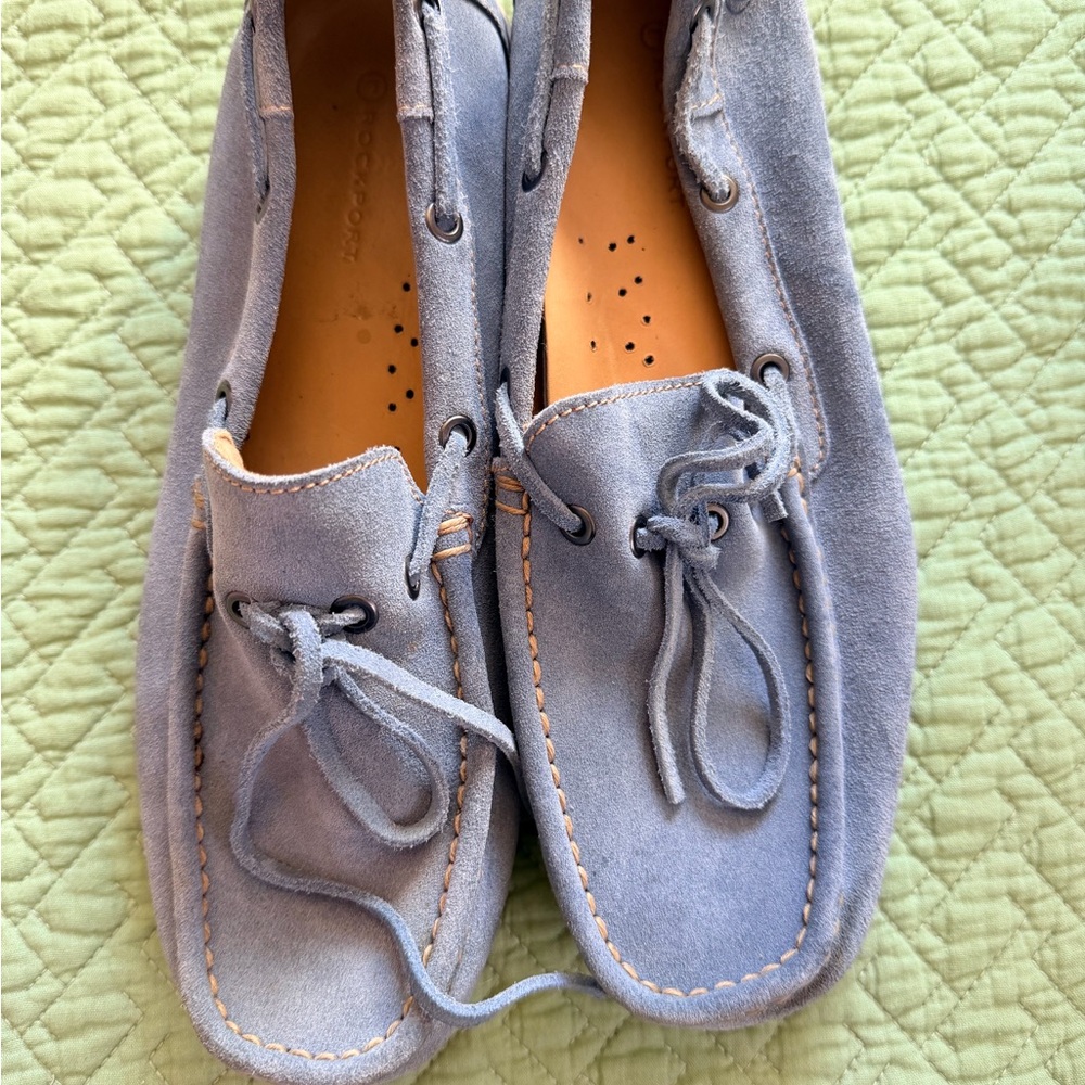 Women’s Blue Suede Loafers